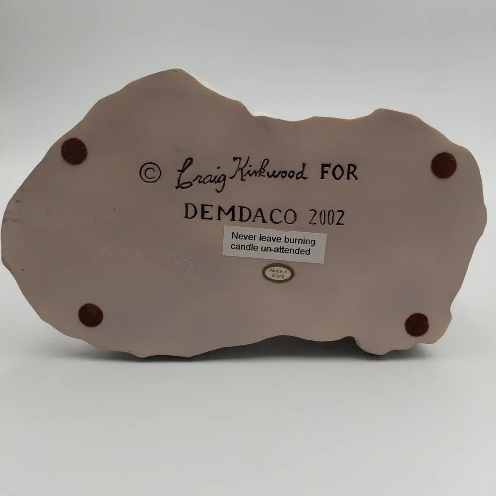 Craig Kirkwood for DEMDACO‎ 2002 Santa with Sledge Votive Candle Holder Figurine